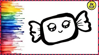 Candy 🍬 Drawing, Colouring for kids, Drawing for kids, Easy Drawing for kids, kids Drawing