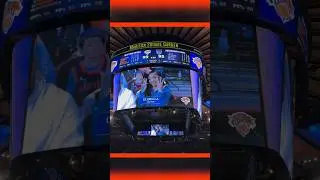 Glorilla sitting courtside at the New York Knicks game
