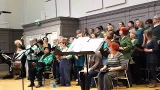 Women sing East and Tubthumping Chorus 2013