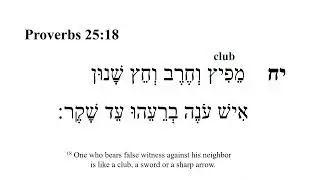 Proverbs 25 -- Hebrew Bible Speaker with English Captions