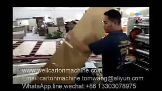 Auto flexo printer slotter die cutter stacker machine china
