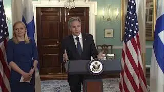 Blinken participates in a Defense Cooperation Agreement Signing Ceremony with Finnish 12.18.2023