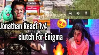 Jonathan 😍 React 1v4 clutch 🔥 on Enigma Gaming | Jonathan Shoked 1v4 on Enigma