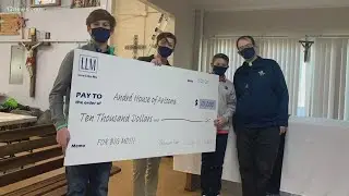 Three eighth-graders raise, donate $10,000 for Valley homeless shelter
