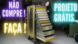 Faça este incrível carrinho de ferramentas, muito melhor do que comprado