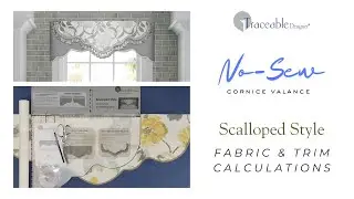 Fabric & Trim Sizing for the No-Sew Scalloped Cornice Valance #windowvalance #curtains #diyprojects