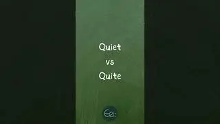 Quiet vs Quite 🤔 What&rsquo;s the Difference? English explained  #words #difference #english #study #esl