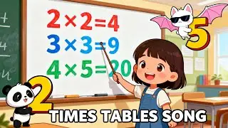 Fun Multiplication Song for Kids | Learn 2, 3, 4 & 5 Times Tables with 2 Tone & Glider
