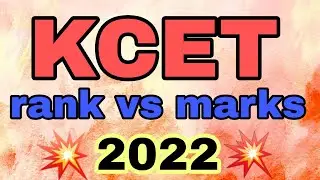 KCET RANK VS MARKS 2022💯🔥 | THE BEST ANALYSIS | THE MATH EXPERT