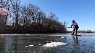 how to launch a kite on ice