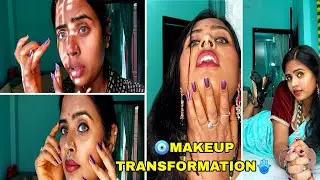 🧿Contact Lens Try On with Makeup | Complete Transformation&hearts;️