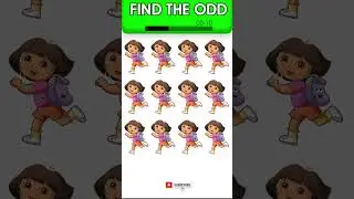 Can You Find the Odd  Out 🤓 🙉  Dora Puzzle Quiz Challenge !  #2