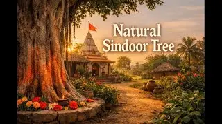 Peaceful Village Life 🌸 | Sacred Sita Ji Ka Ped (Natural Sindoor Tree) | Temple & Nature Vibes