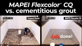 MAPEI Flexcolor CQ vs. cementitious grout comparison