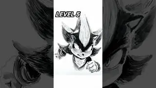 Shadow the Hedgehog 🦔 ✍🏻✨Level 1-6 #art #drawing #sonic