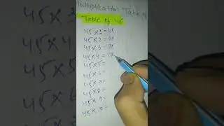45x1=45 | 45 Times Table - Learn Table of 45