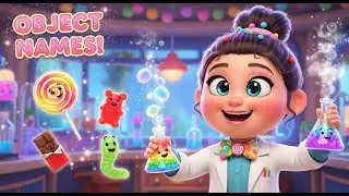Learn Object Names at the Candy Lab 🍭🧪 | Learn Vocabulary for Kids | Preschool Learning Video