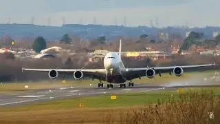 The plane everyone wants to see - Emirates Airbus A380 Departing Birmingham Airport