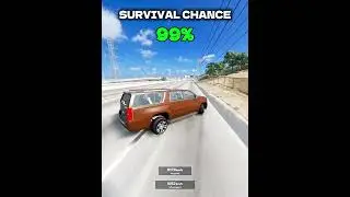 SURVIVAL CHANCES WITH DIFFERENT VEHICLES | BEAMNG.DRIVE | #viral