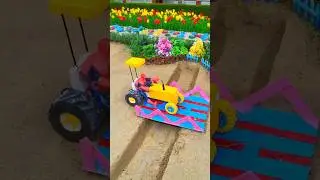 Building a Mini Bridge Using DIY Tractor | Creative Engineering | #shorts #youtubeshorts