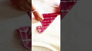 🤞Trending triangle gown cutting ✂️ tips and tricks 👍 #shorts #shortfeed #cutting #hack #viral