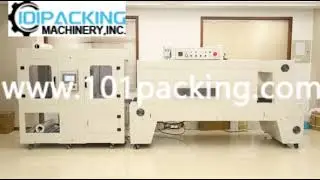 Automatic carton box sleeve film wrapping heating sealing packing machine