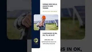 Hiring D2D Solo, Agents and Teams #ShyneSolar #SolarSalesRep #SalesOpportunities