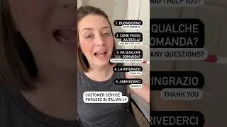 Customer service phrases in Italian #shorts