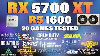 RX 5700 XT + Ryzen 5 1600 | Тестирование 20 игр в 2026 году | Игровой тест RX 5700 XT