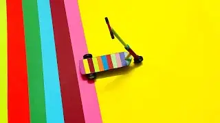 How to make skate scooter with cardboard | paper toys