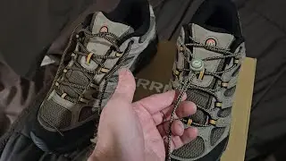 RJ ELASTIC LACES installation - Converting Merrell Hiking Shoes, Into Quick Slip-Ons