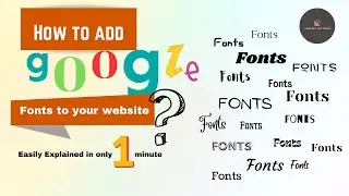 Add custom fonts in your HTML website using Google Fonts I Easily explained 