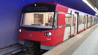 U-Bahn Nürnberg [DT3 Wagen 750] von MAXFELD bis GUSTAV-ADOLF-STRASSE_4K