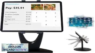Large Tablet POS Stand Rotating Commercial Tablet Stand Swivel Base for Retail Review
