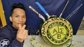 Alpha Sigma Beta thessalonian logo fraternity#chef errolcaromay#tutorial carving and garnish