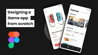 Games app UI design in figma | Figma tutorial | Speed art