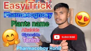 Trick 🤗to remember plants of Alkaloids, Glycoside, Tanins 