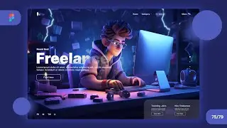 Freelancer Website Landing Page UI Design in Figma: No Code [Day 79/100 Challenge]
