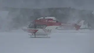 Rescue Helicopter | Christoph 47 | Snow Blast Take off