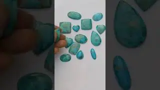 Natural Green Turquoise Copper Free Size Mix Shape Loose Gemstone Cabochon