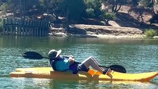 Floating on Puddingstone lake