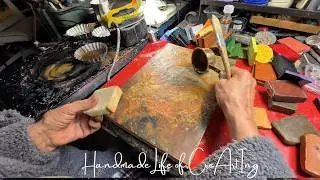 Bookbinding Meets Encaustic Art | DIY Scrapbook & Photo Album Cover Decoration