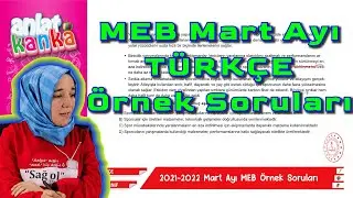 MEB MART Ayı Örnek Sorular Türkçe LGS 2022