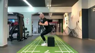 0785 | Front Hold Box Squat w/ Weight Plate