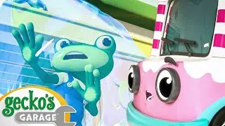 Don&rsquo;t Slip! Frozen Lake Fun 🧊😂 | Gecko's Garage | Cars, Trucks & Vehicles Cartoon | Moonbug Kids