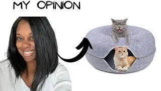 Cat Donut Cat Tunnel Bed, Peekaboo Cat Cave