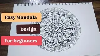 Easy Mandala Art Design for Beginners | Simple Mandala Drawing Step by Step