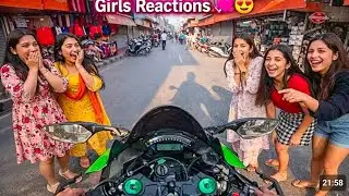 Cute Girls Reaction 🥰 ZX10R Shocking Girls Reaction 💥 ZX10R Loud Exhaust 