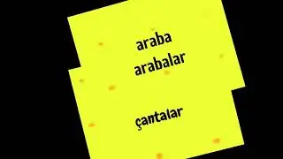 singular plural in Turkish language.