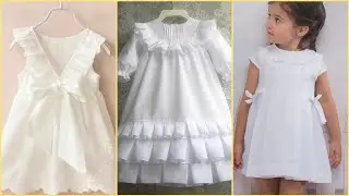 white cotton frock designs for baby girls|summer whitecolour froks design for girls|kids wear ideas